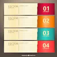 Free vector banner information graphics