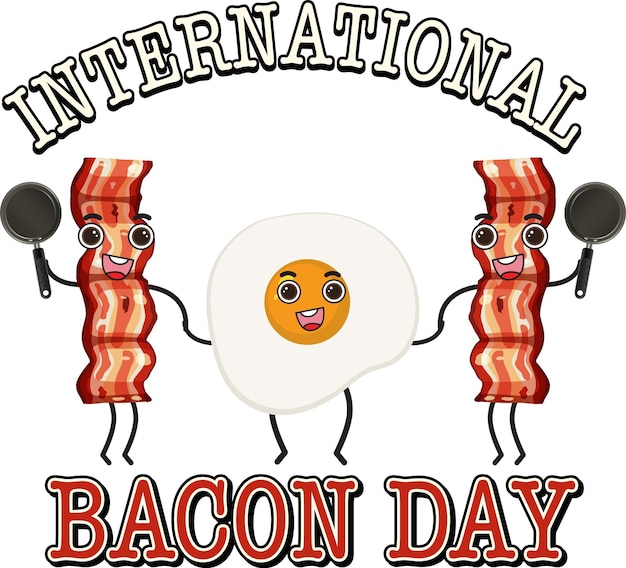 Free vector banner of international bacon day