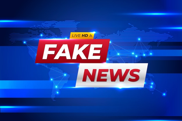 Banner live fake news template