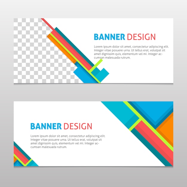 Free vector banner modern design