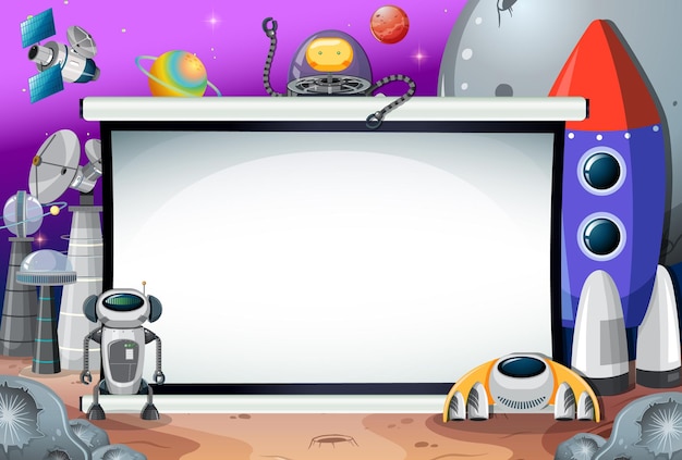 A banner outer space scence background