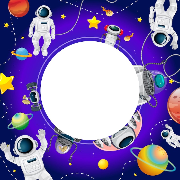 Free Vector a banner outer space scence background
