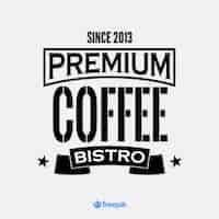 Free vector banner premium coffee bistro