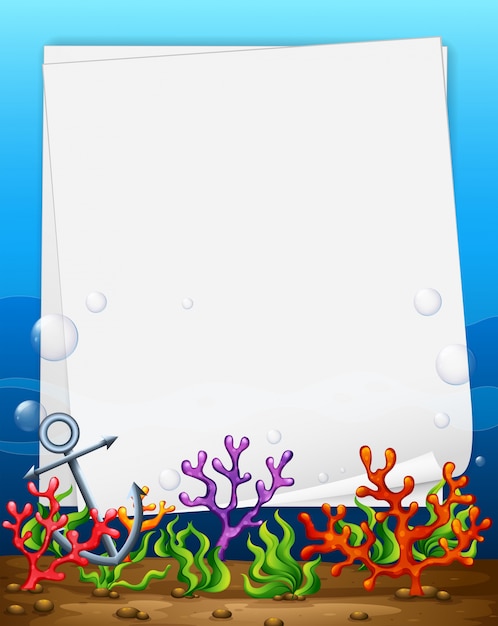 Free vector banner and reef