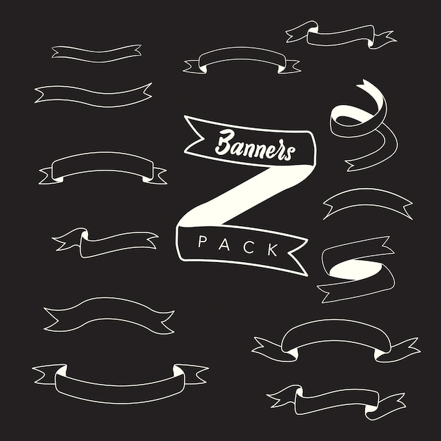 Free vector banner ribbons collection