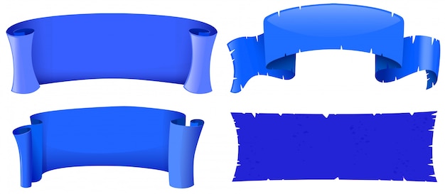 Vettore gratuito modelli di banner in colore blu