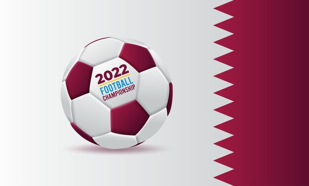 Banner on the theme of world championship in qatar 2022