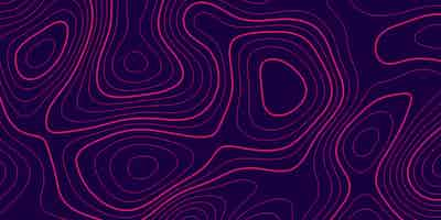 Free vector banner with topography contour design