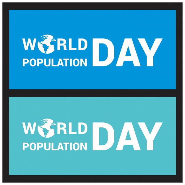 Banner for world population day