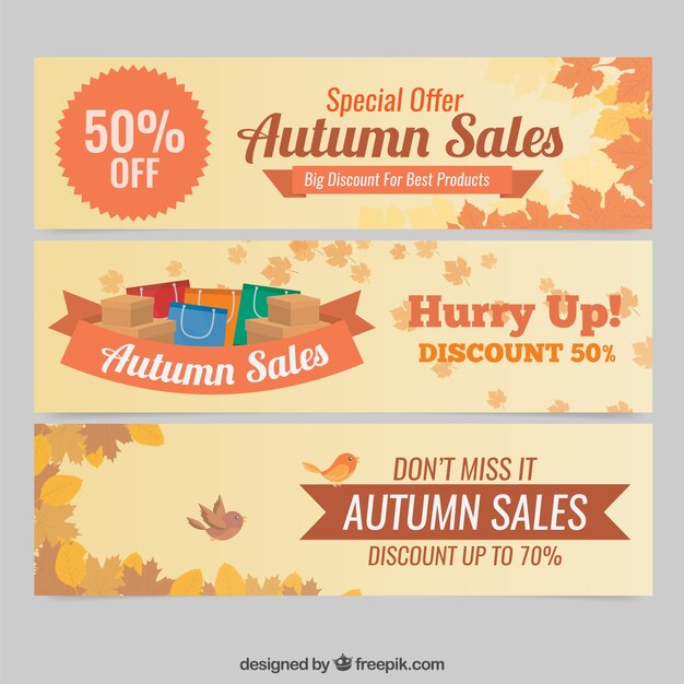 Banners for autumn sales