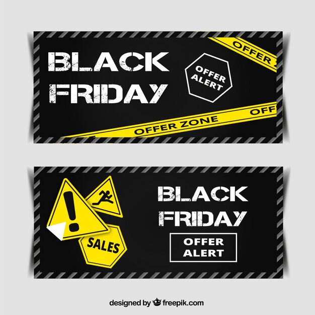 Banners of black friday with good deals