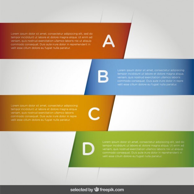 Free vector banners colorful infographic progress