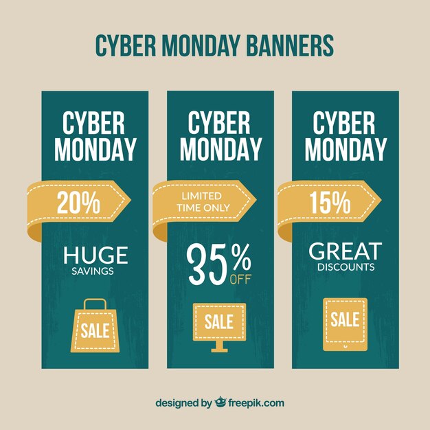 Banners of cyber monday