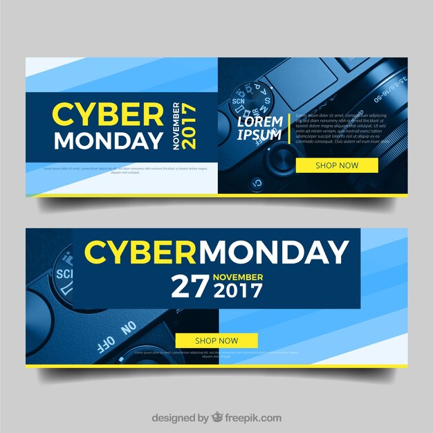 Banners de cyber monday