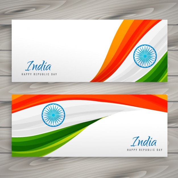 Vettore gratuito bandiere dell'india festa della repubblica