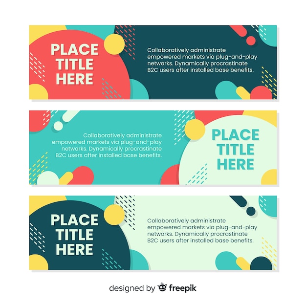 Banners with Abstract Shapes – Vector Templates