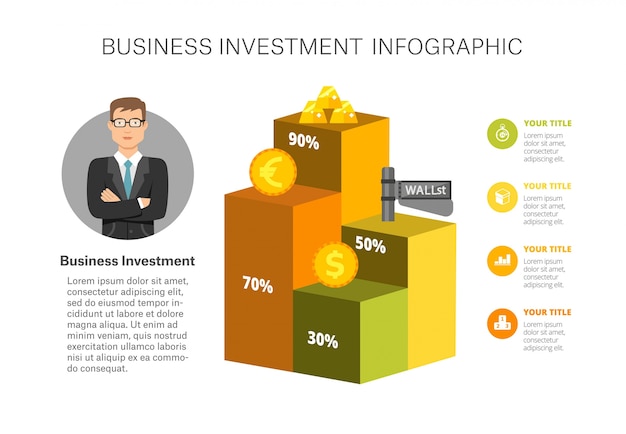 Bar chart infographic template