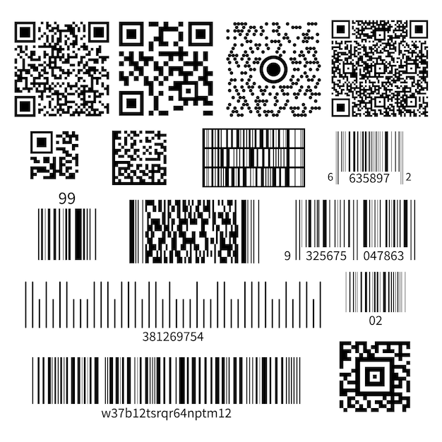 Bar Code Types Set