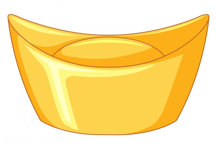 Free Vector bar of gold on white