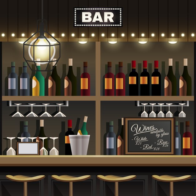 Bar Interior Realistic 