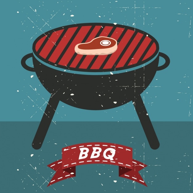 Barbecue Background Design Vector Template – Free Illustration Download