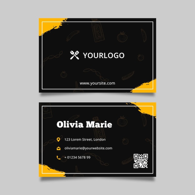 Free vector barbecue business card template