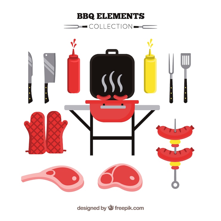 Free Vector barbecue elements collection 