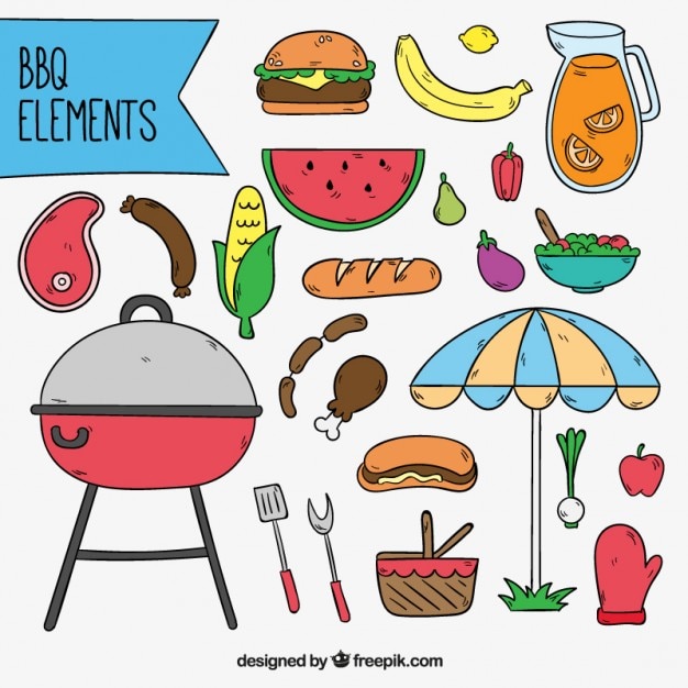 Free vector barbecue elements