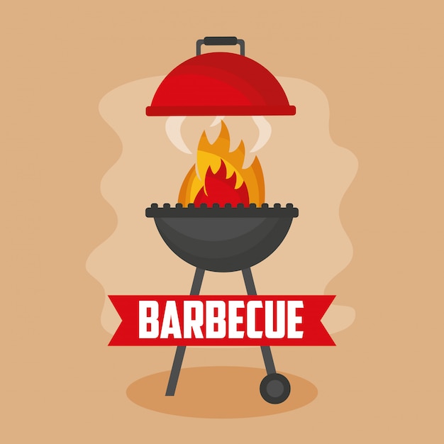 Free vector barbecue grill