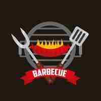 Free vector barbecue grill