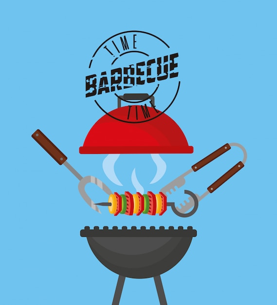 Vettore gratuito griglia per barbecue