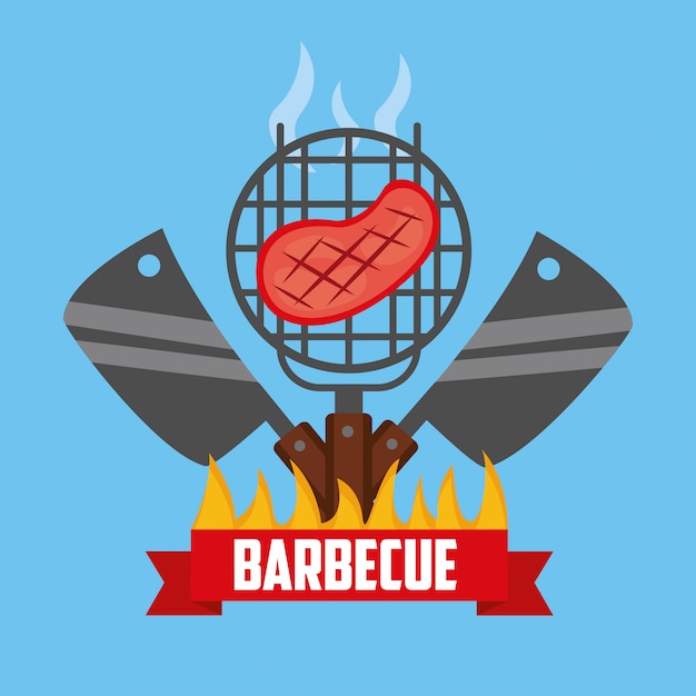 Free vector barbecue grill