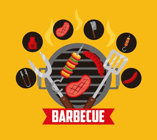 Free vector barbecue grill