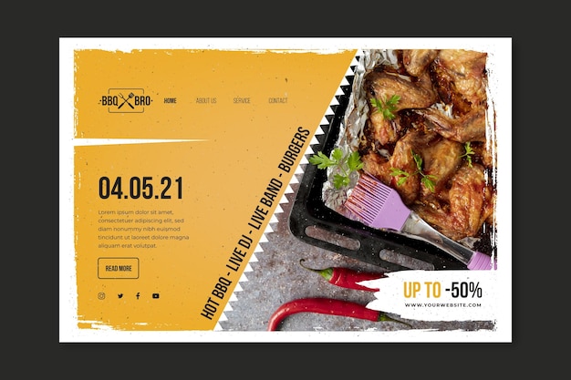 Barbecue landing page template