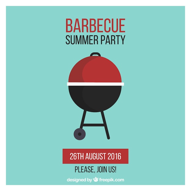 Free vector barbecue party poster