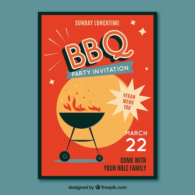 Barbecue poster template