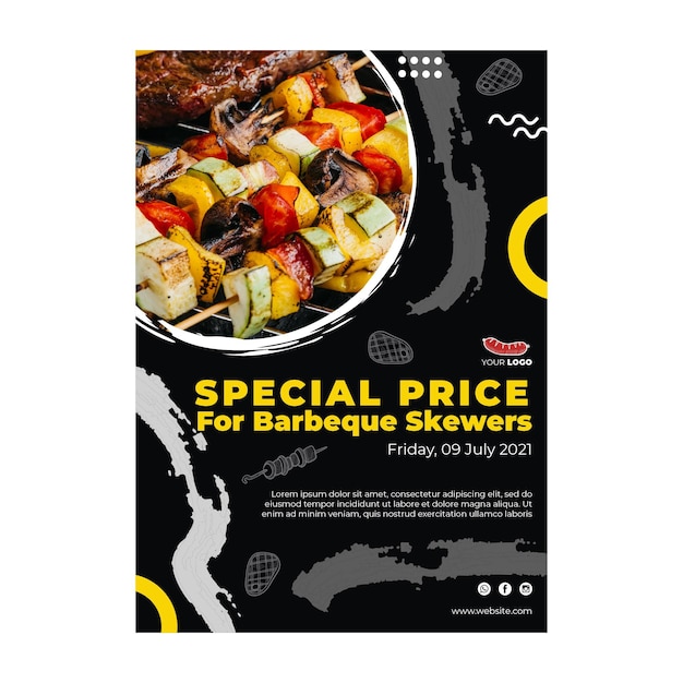 Barbecue poster template