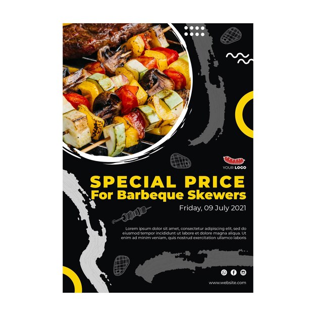 Barbecue poster template