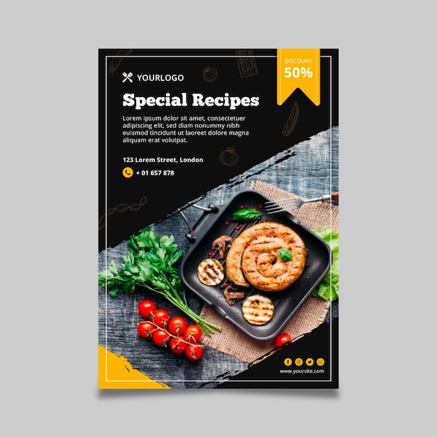 Barbecue poster template