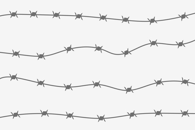 Barbed wire fencing with spikes