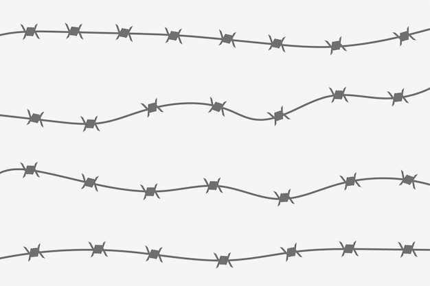 Barbed wire fencing with spikes