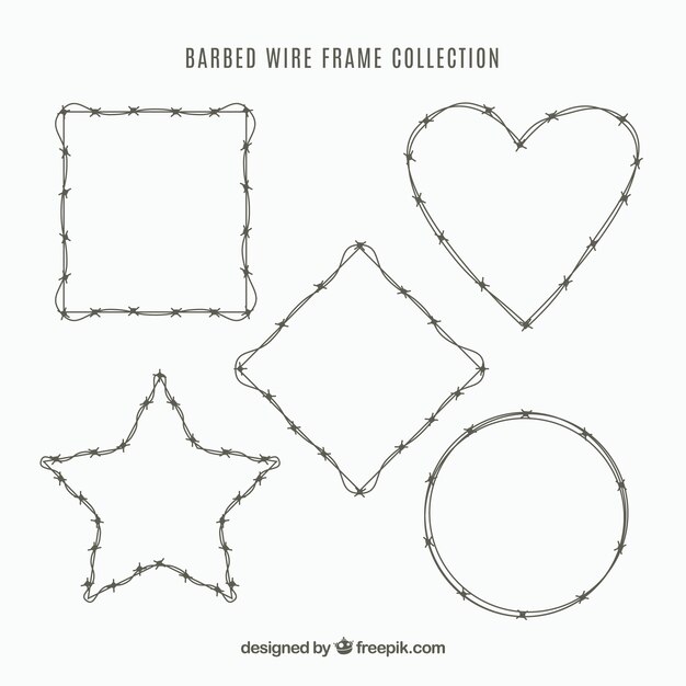 Barbed wire frame collection