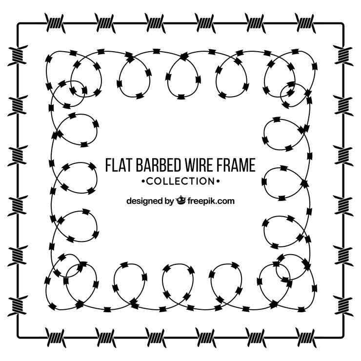 Free Vector barbed wire frame design