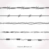 Free vector barbed wire set