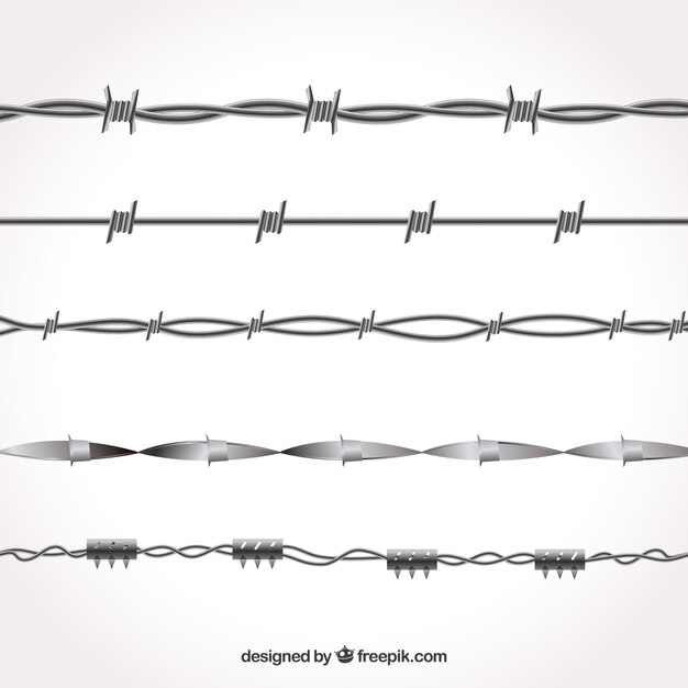 Barbed wire set