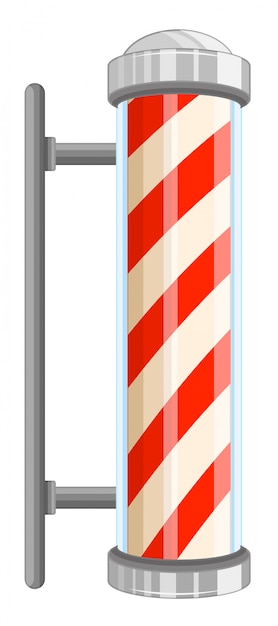 Free vector barber pole sign on white background