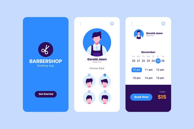 Barber shop booking app