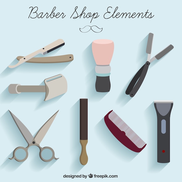 Free vector barber shop elements