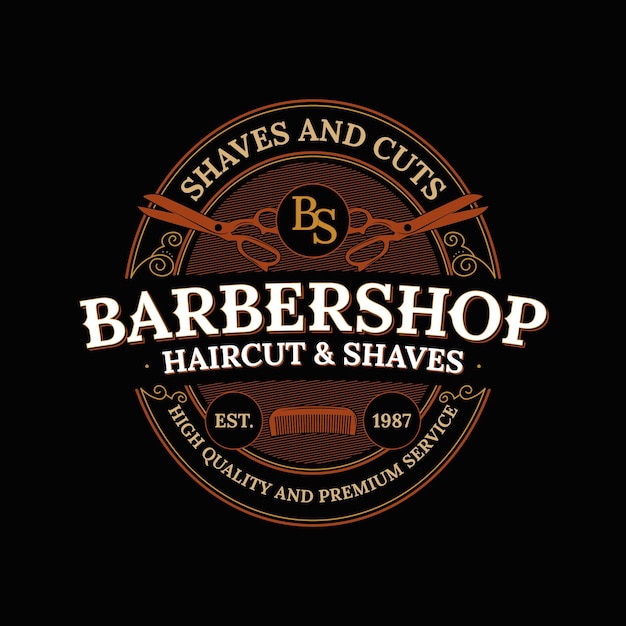 Barber shop logo design