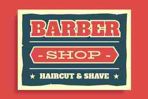 Free vector barber sign template design